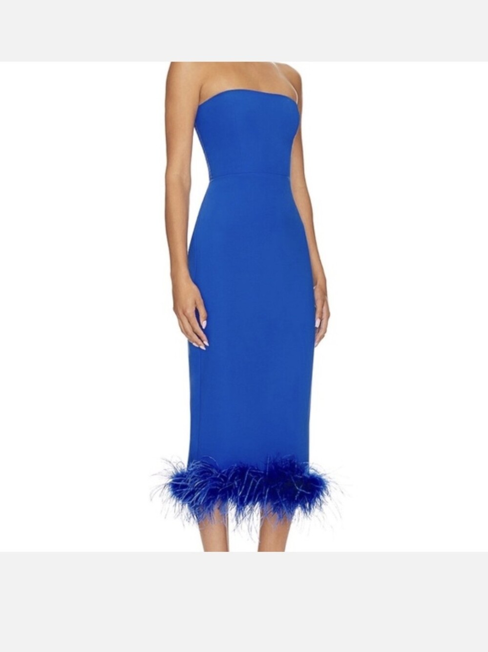 X Revolve Amanda Uprichard Simpson Midi Dress In Cobalt - Picture 2 of 9